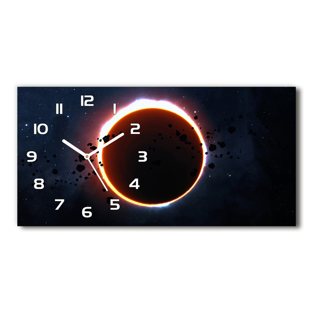 Ceas de perete modern din sticla Eclipsă