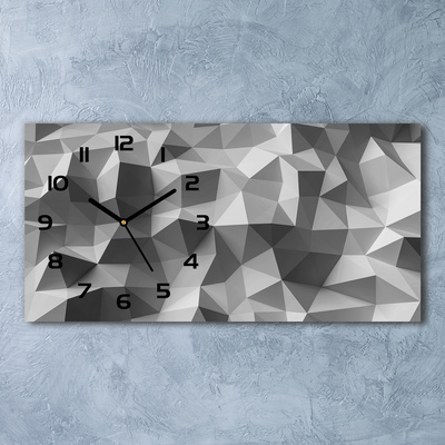 Ceas de perete modern din sticla triunghiuri abstractizare