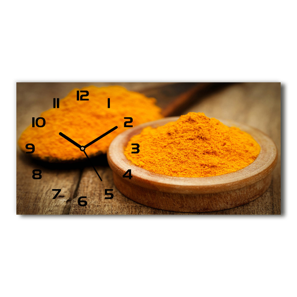 Ceas de perete modern din sticla condiment turmeric