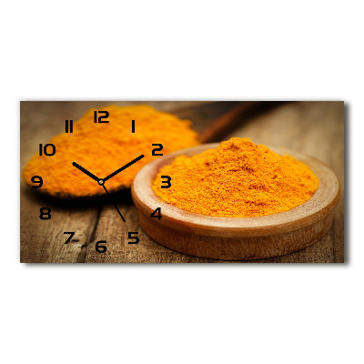 Ceas de perete modern din sticla condiment turmeric