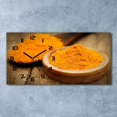 Ceas de perete modern din sticla condiment turmeric