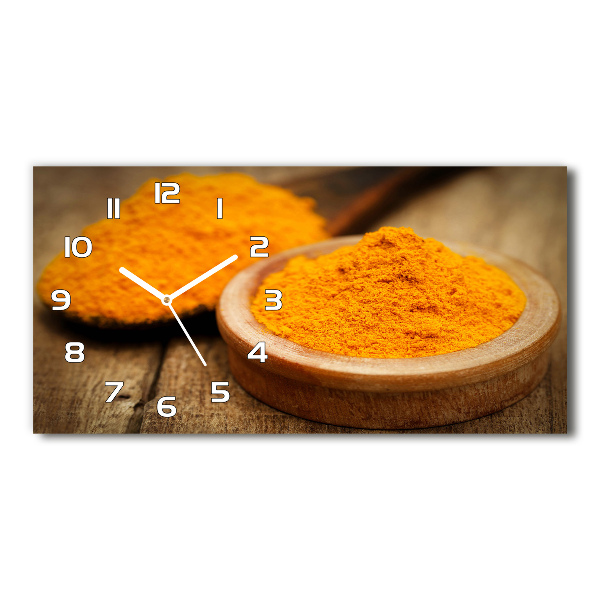 Ceas de perete modern din sticla condiment turmeric