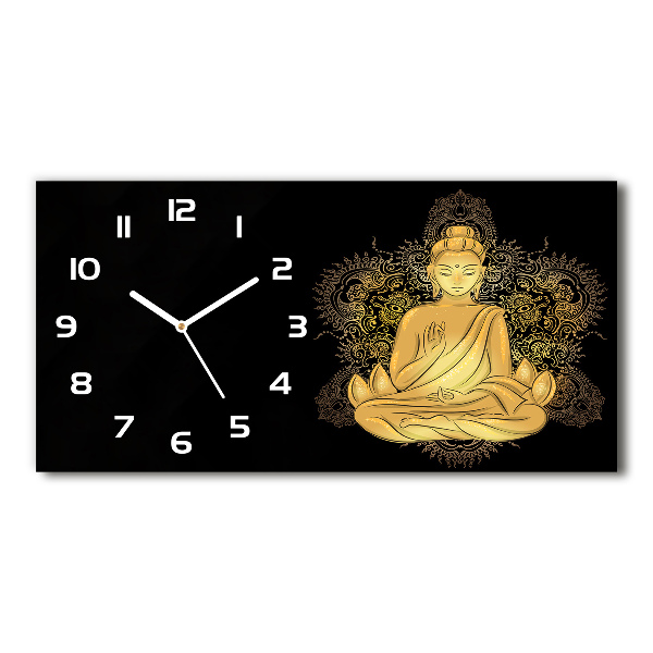 Ceas de perete modern din sticla sitting buddha