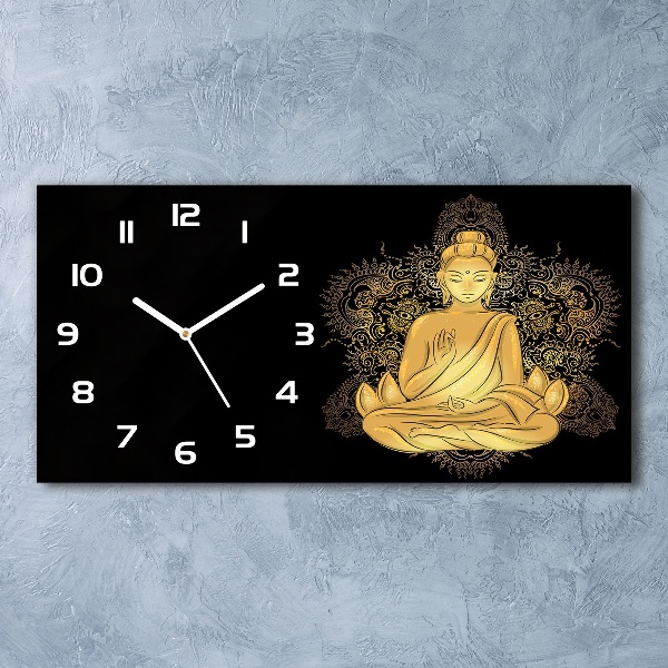 Ceas de perete modern din sticla sitting buddha