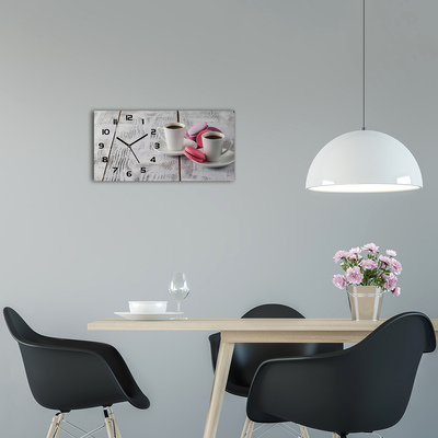Ceas de perete modern din sticla Cafea și prăjituri