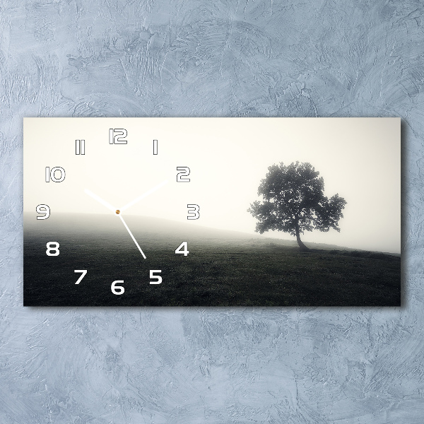 Ceas de perete modern din sticla Lone tree