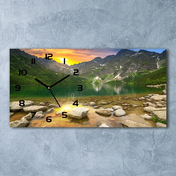 Ceas de perete modern din sticla Marine ochi Tatry