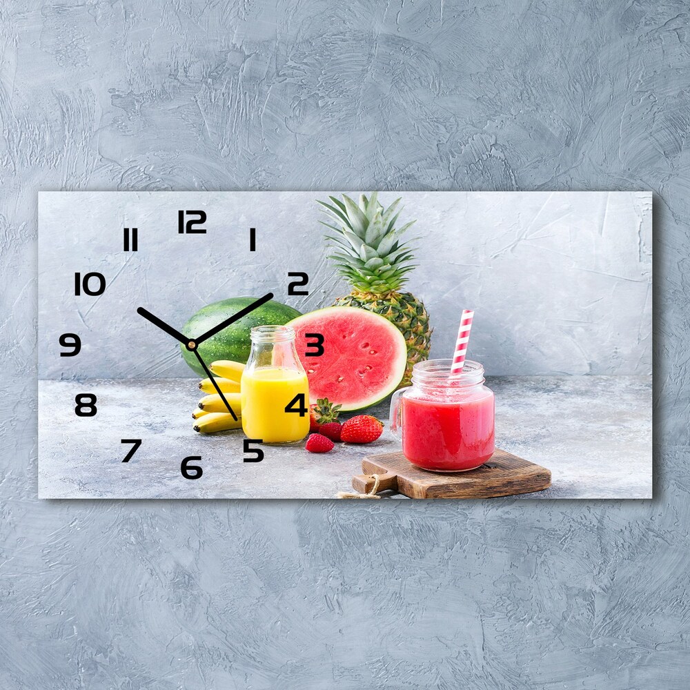 Ceas de perete modern din sticla cocktail de fructe