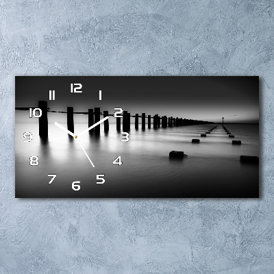 Ceas de perete modern din sticla Breakwater Thames