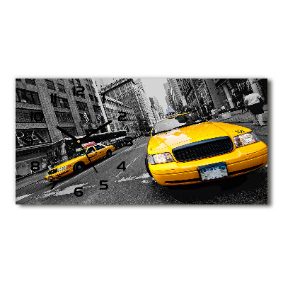 Ceas de perete modern din sticla New York taxiuri