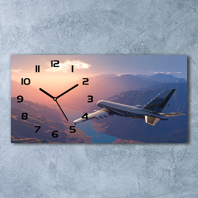 Ceas de perete modern din sticla Avion