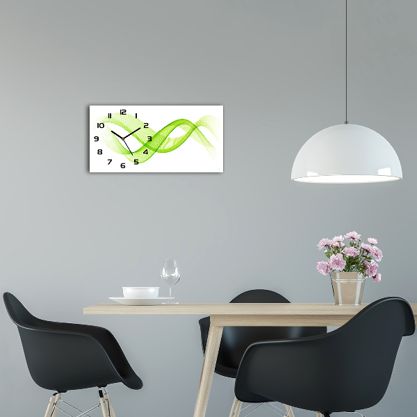 Ceas de perete modern din sticla valuri colorate