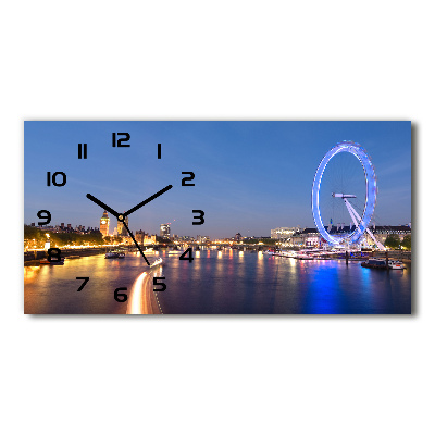Ceas de perete orizontal din sticlă London Eye