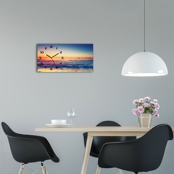 Ceas de perete modern din sticla Sunrise mare