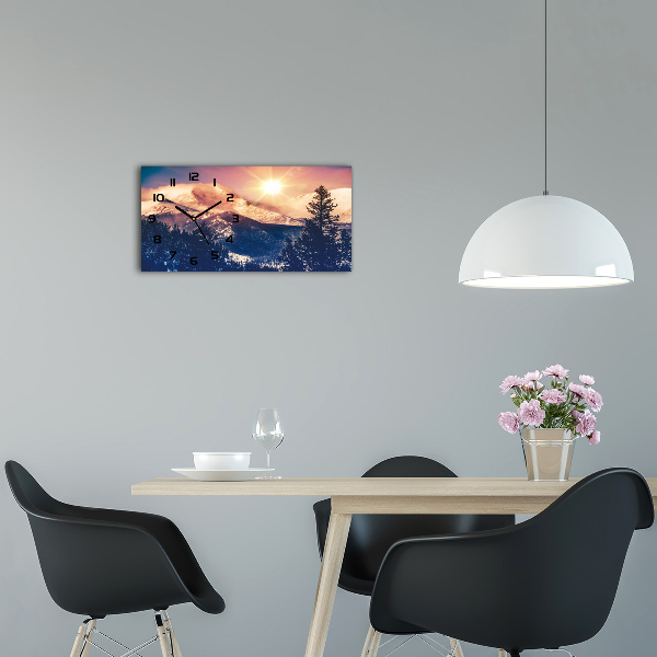 Ceas de perete modern din sticla Munții Colorado