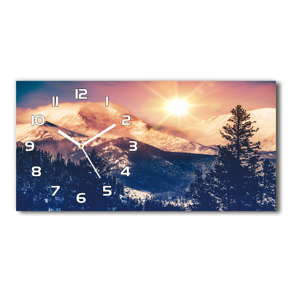 Ceas de perete modern din sticla Munții Colorado