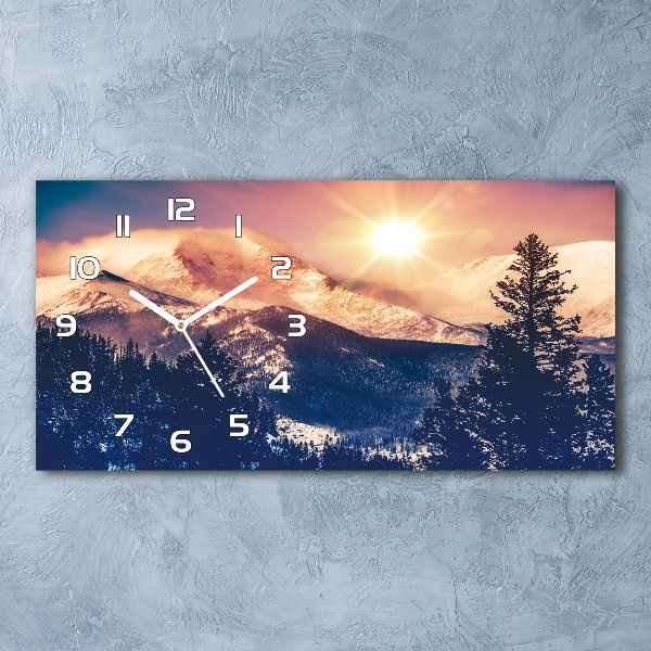 Ceas de perete modern din sticla Munții Colorado