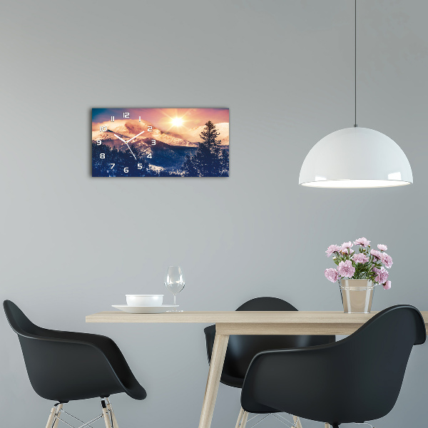 Ceas de perete modern din sticla Munții Colorado