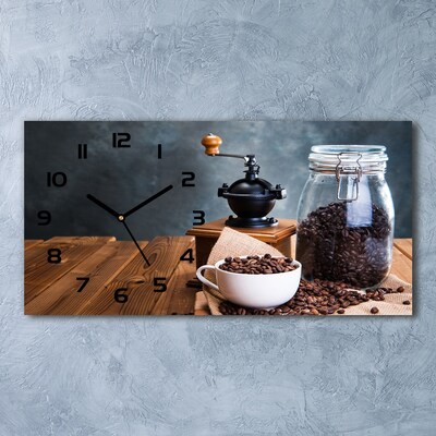 Ceas de perete modern din sticla Râșniță de cafea