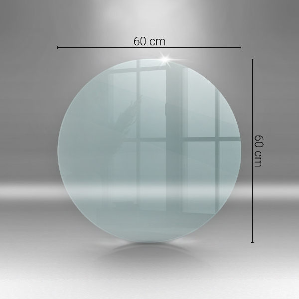 Sticlă sub șemineu rotund transparent