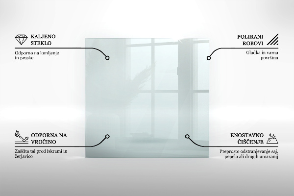 Protecție sub sobă dreptunghiular transparent