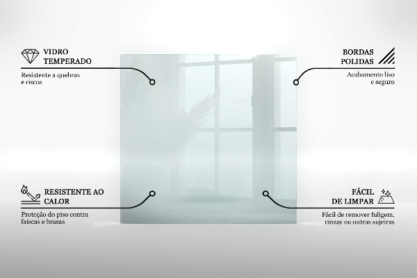 Protecție sub sobă dreptunghiular transparent