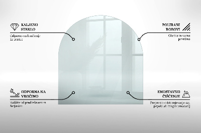 Placă de sticlă pentru șemineu jumătate rotund transparent