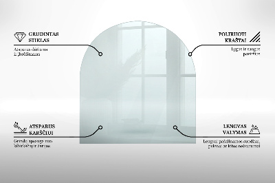 Placă de sticlă pentru șemineu jumătate rotund transparent