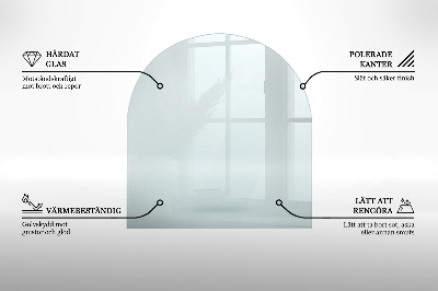 Placă de sticlă pentru șemineu jumătate rotund transparent