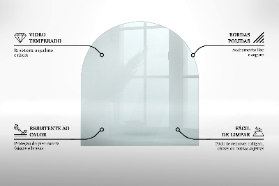 Placă de sticlă pentru șemineu jumătate rotund transparent