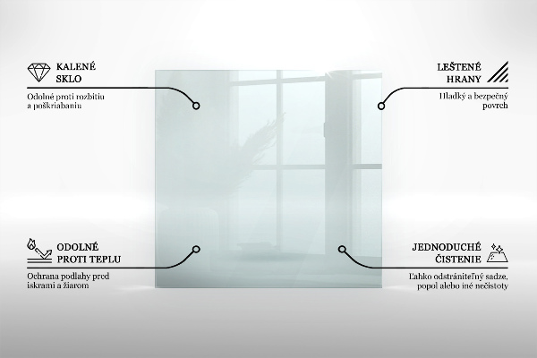 Placă de sticlă hexagonal pentru șemineu transparent