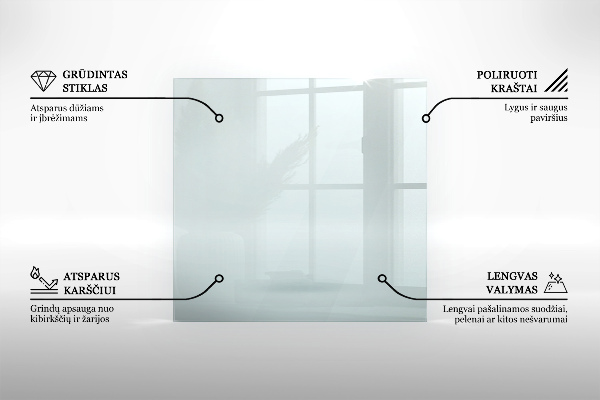 Placă de sticlă hexagonal pentru șemineu transparent