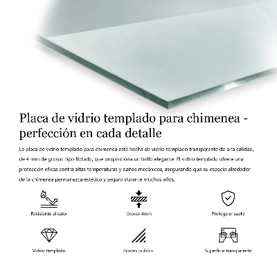 Placă de sticlă hexagonal pentru șemineu transparent