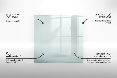 Placă de sticlă hexagonal pentru șemineu transparent