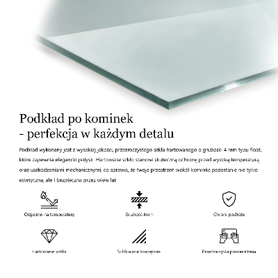 Placă de sticlă hexagonal pentru șemineu transparent