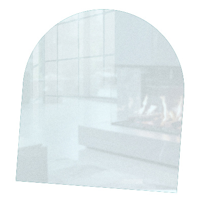 Semiovală protecție sub sobă Cu aspect vizual translucid