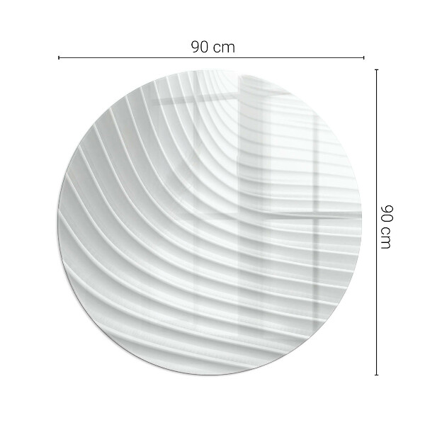 Sticlă rotundă sub sobă Valuri de forme subtile