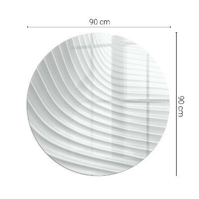 Sticlă rotundă sub sobă Valuri de forme subtile