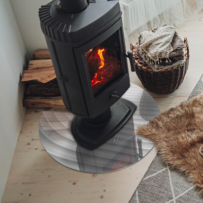 Sticlă rotundă sub sobă Valuri de forme subtile