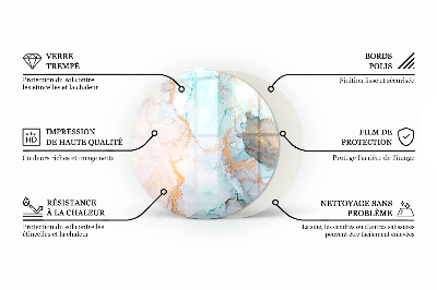 Sticlă rotundă sub sobă Model inspirat din lemn