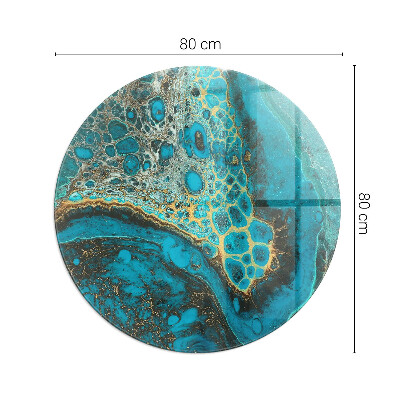 Placă de sticlă rotundă șemineu Model organic într-un stil abstract