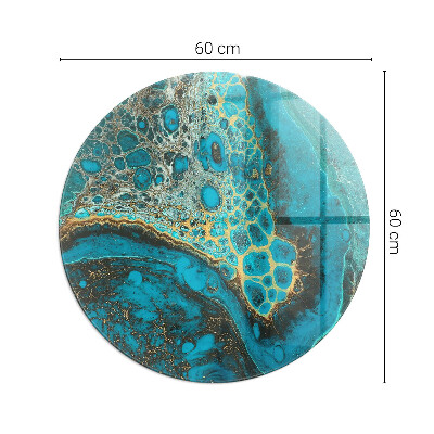 Placă de sticlă rotundă șemineu Model organic într-un stil abstract