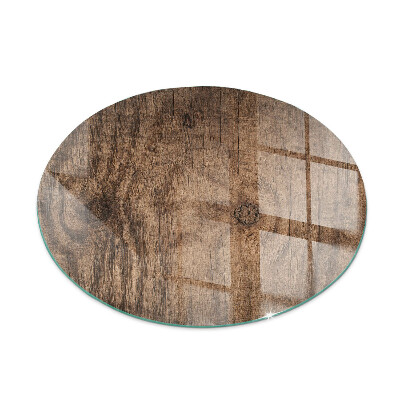 Placă de sticlă rotundă șemineu Model de lemn de pin