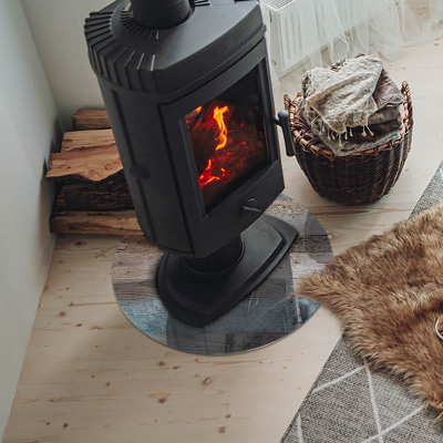 Placă de sticlă rotundă șemineu Culori de placă în diferite nuanțe