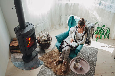 Placă de sticlă rotundă șemineu Culori de placă în diferite nuanțe