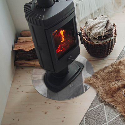 Sticlă rotundă sub sobă Textură de marmură într-un stil elegant