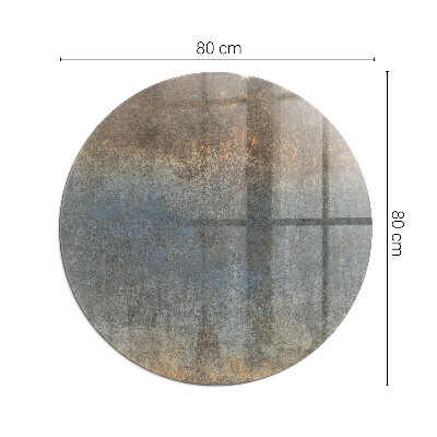 Placă rotundă din sticlă pentru șemineu Model abstract cu texturi variate
