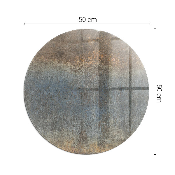 Placă rotundă din sticlă pentru șemineu Model abstract cu texturi variate
