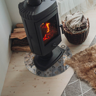 Placă de sticlă rotundă șemineu Modele de mozaic în forme de plăci