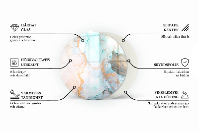 Placă de sticlă rotundă șemineu Modele de mozaic în forme de plăci